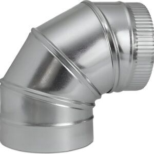 galvanized steel round adjustable duct elbow 90 degree 30 gauge