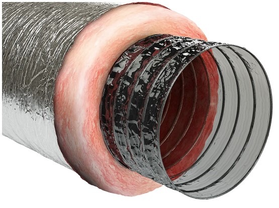 2 ply polyester insulated air duct 2 ply polyester insulated air duct