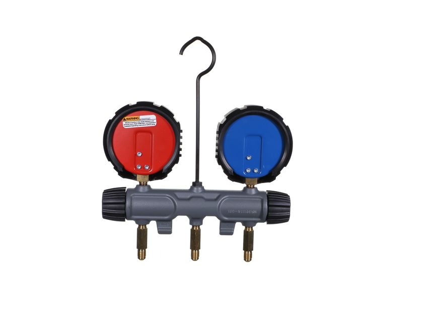 hilmor 2 valve aluminum manifold for r22 r404 r410a (1839134) hilmor 2 valve aluminum manifold for r22 r404 r410a (1839134)