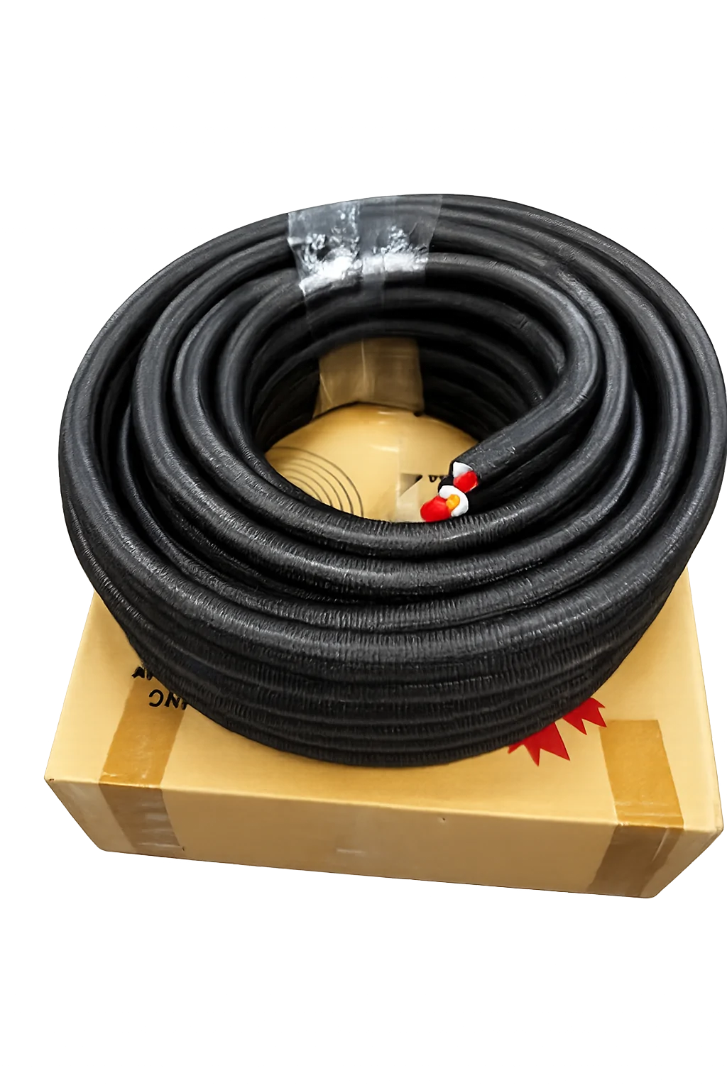 50 ft. mini split line set copper tubing pipes and black triple layer insulation for air conditioning