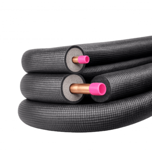 50 ft. mini split line set copper tubing pipes and black triple layer insulation for air conditioning