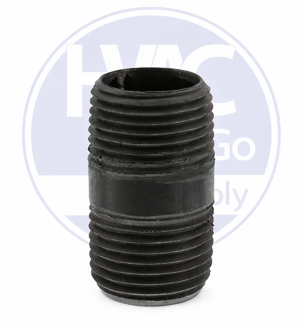 malleable black iron nipple 1/2"