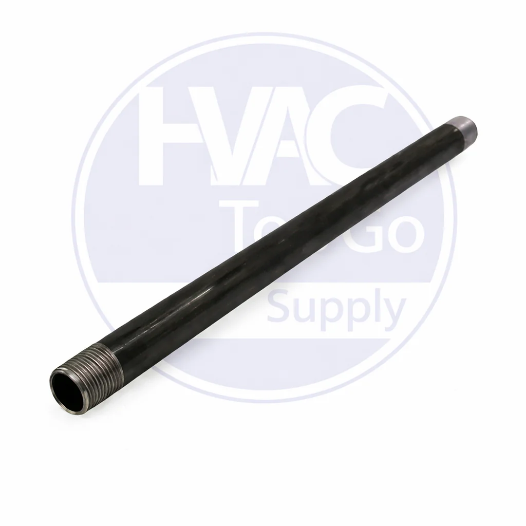 malleable black iron nipple 1/2"