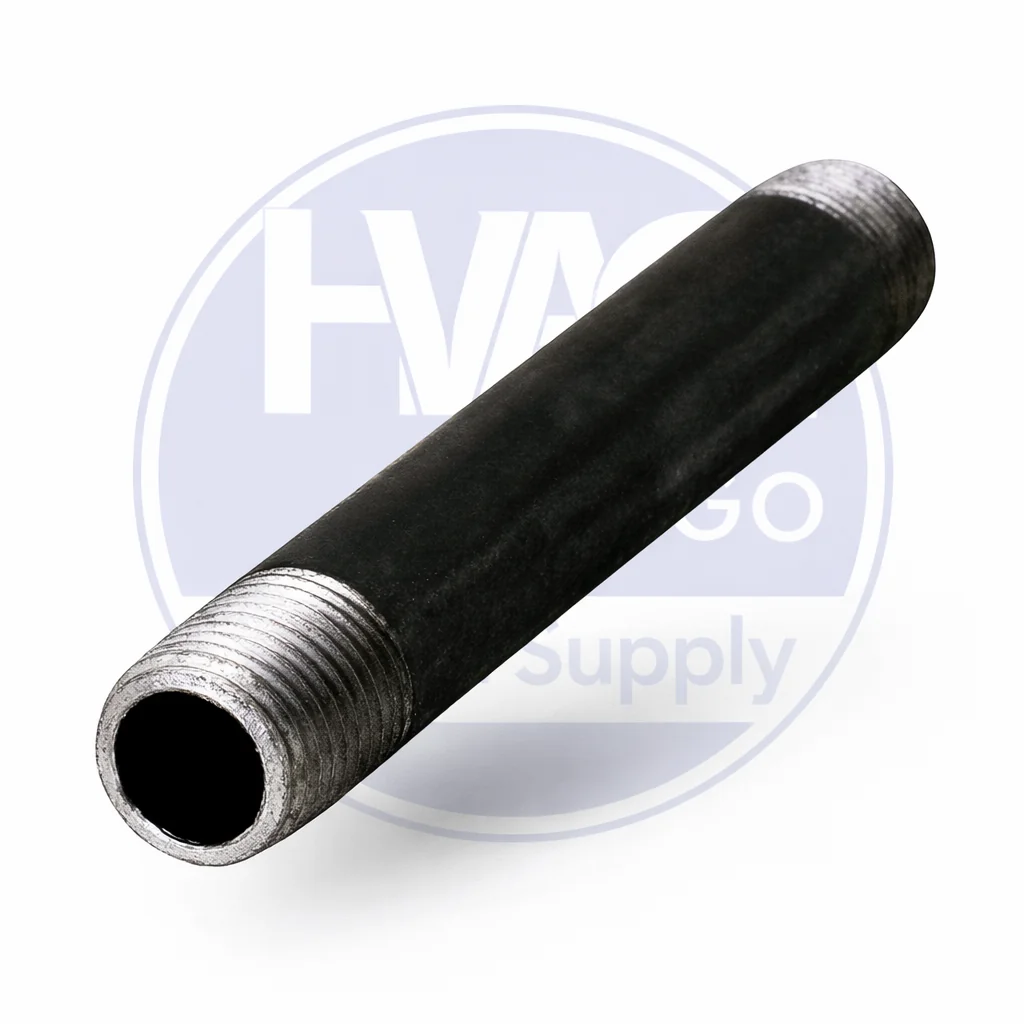 malleable black iron nipple 1/2"