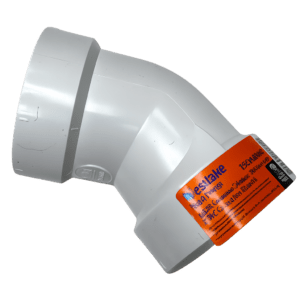 westlake gas venting pvc pipe (gvs 65) elbow 45 long radiation 2"