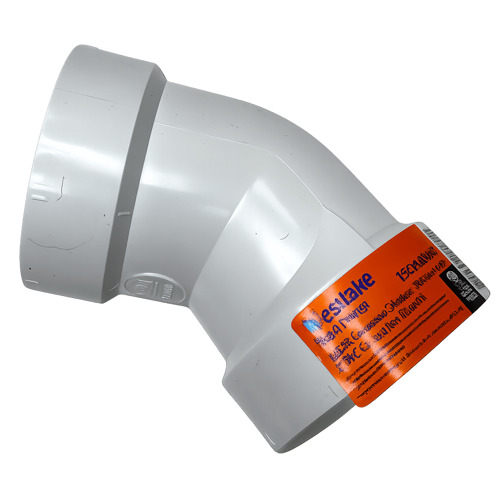 westlake gas venting pvc pipe (gvs 65) elbow 45 long radiation 2" westlake gas venting pvc pipe (gvs 65) elbow 45 long radiation 2"
