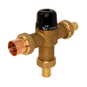 thermostatic mixing valve solder 3/4" x pex 3/4" x pex 3/4"